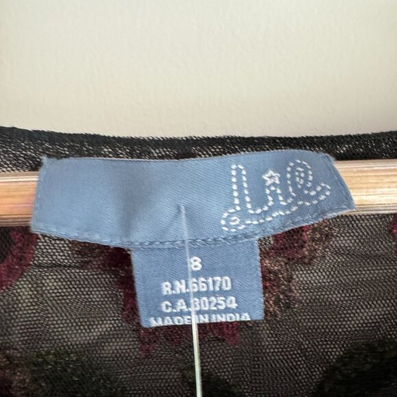 NWT Anthropologie Mirabilis Embroidered Silk Dress, Sz 8 - Picture 8 of 9